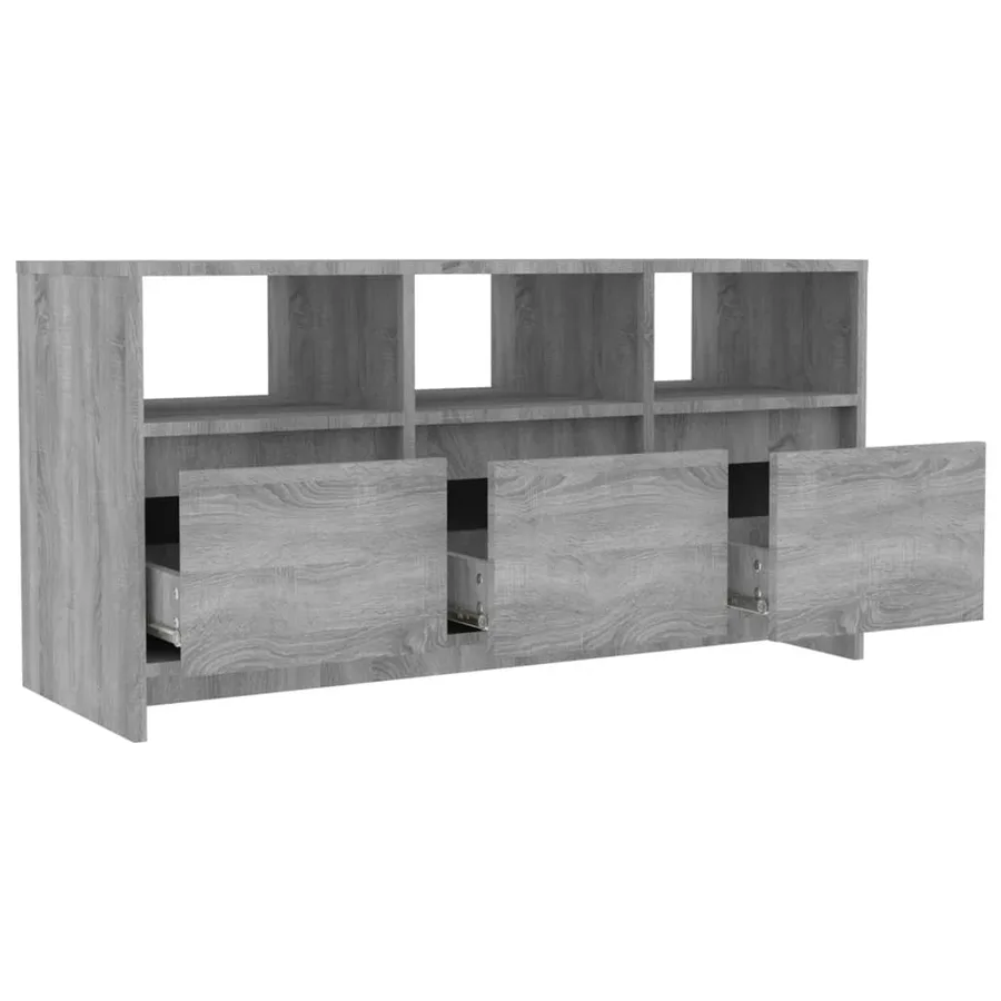 Meuble TV Sonoma gris 102x37,5x52,5 cm Bois d'ingénierie - 5