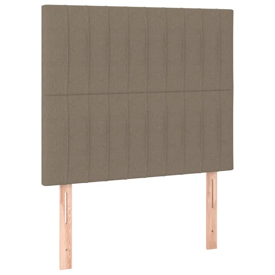 Sommier à lattes de lit et matelas et LED Taupe 80x200cm Tissu - 7