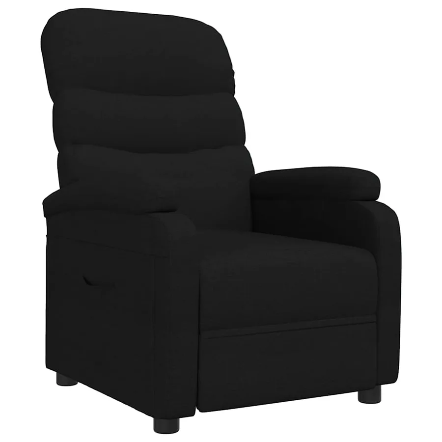 Fauteuil inclinable Noir Tissu - 2