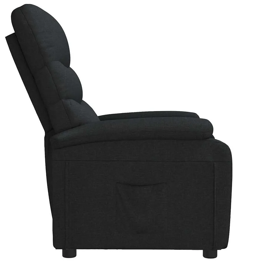 Fauteuil inclinable Noir Tissu - 4
