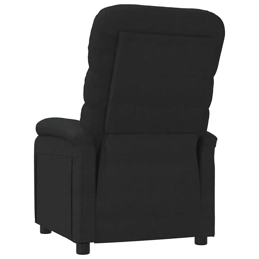 Fauteuil inclinable Noir Tissu - 5