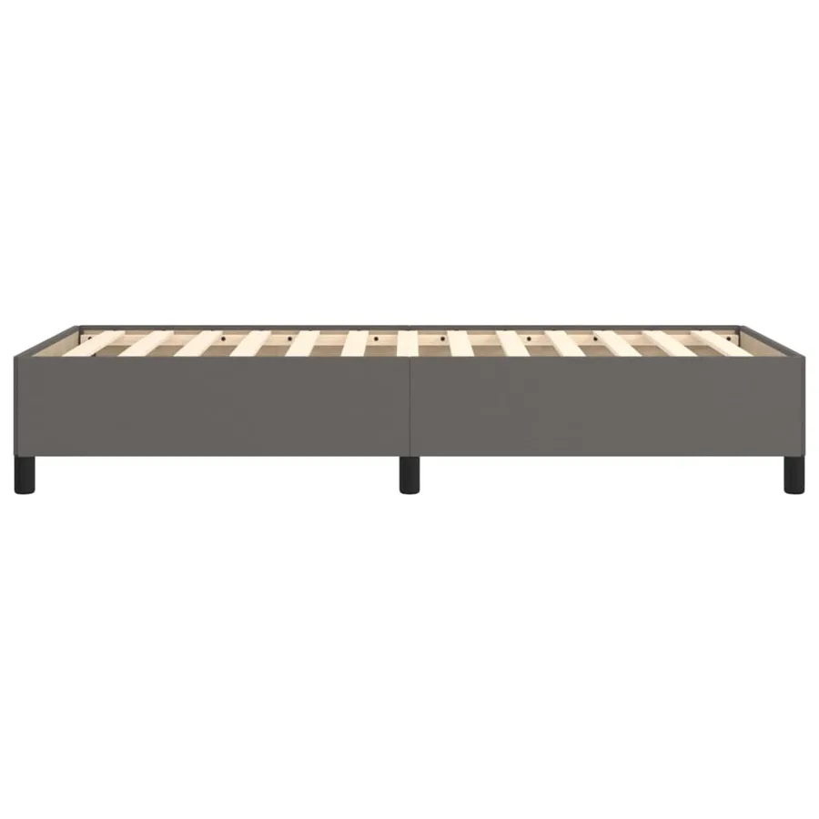 Cadre de lit sans matelas gris 90x200 cm similicuir - 6