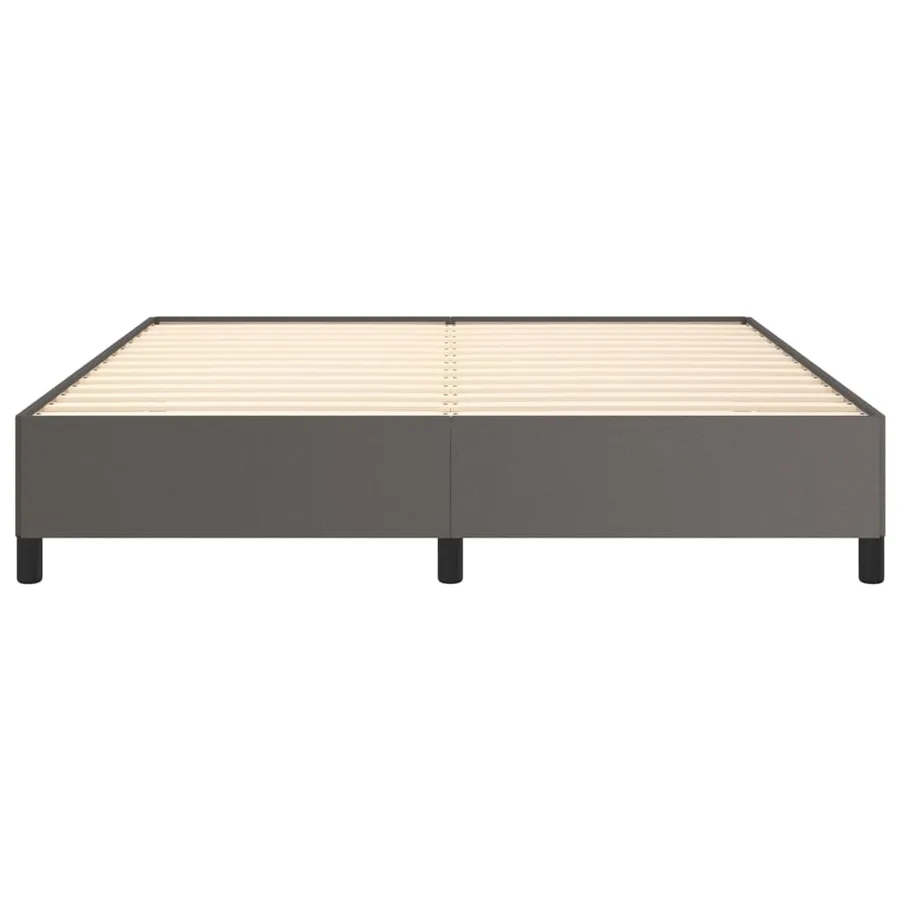 Cadre de lit sans matelas gris 180x200 cm similicuir - 5