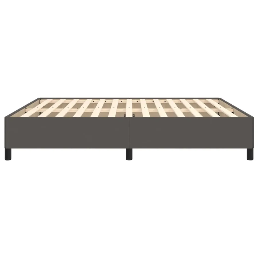 Cadre de lit sans matelas gris 180x200 cm similicuir - 6
