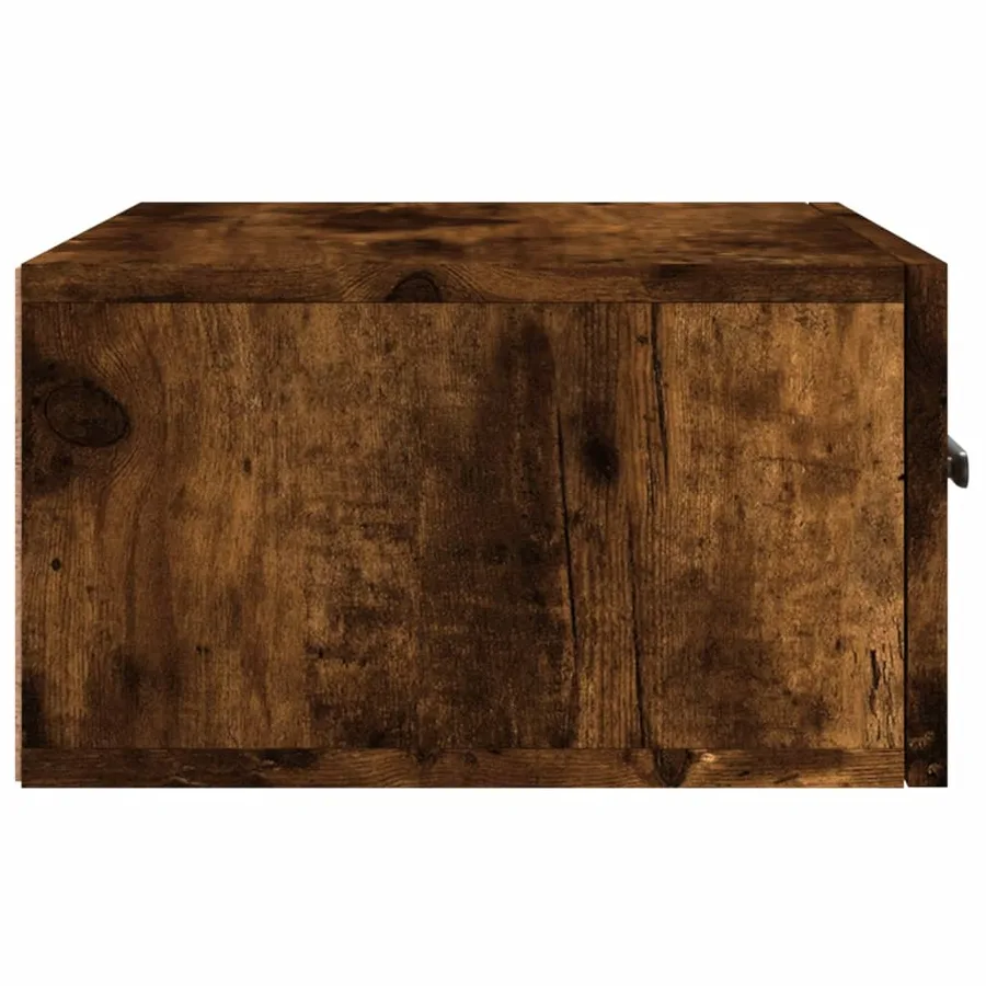 Tables de chevet murales 2 pcs chêne fumé 35x35x20 cm - 8
