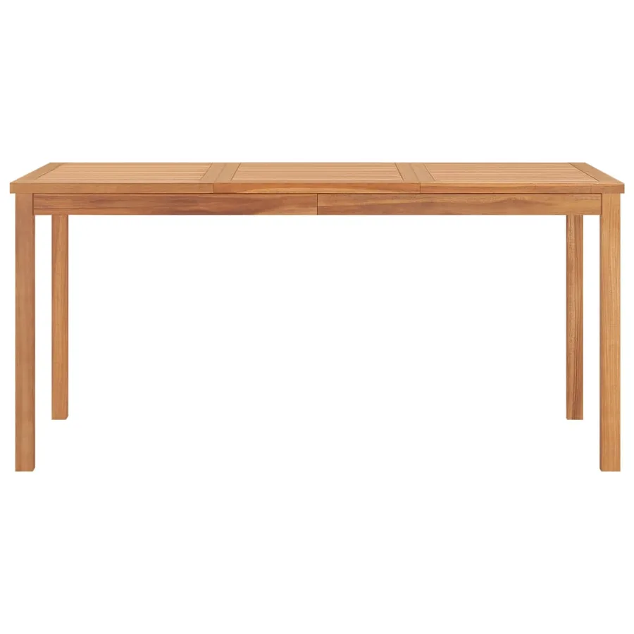 Ensemble de salle à manger de jardin 5 pièces 160 x 80 cm en bois de teck massif - 11