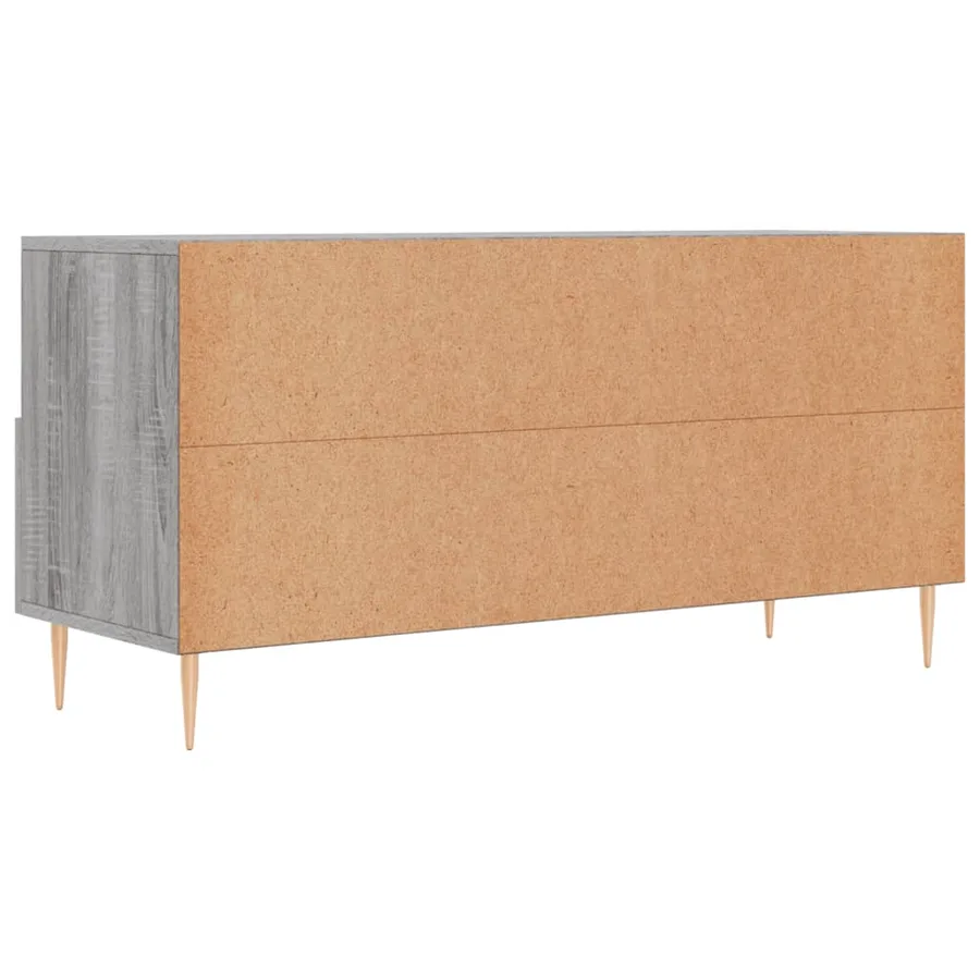 Meuble TV sonoma gris 102x36x50 cm bois d'ingénierie - 8