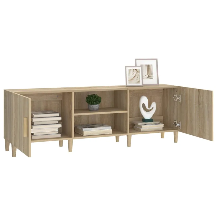 Meuble TV Chêne sonoma 150x30x50 cm Bois d'ingénierie - 4