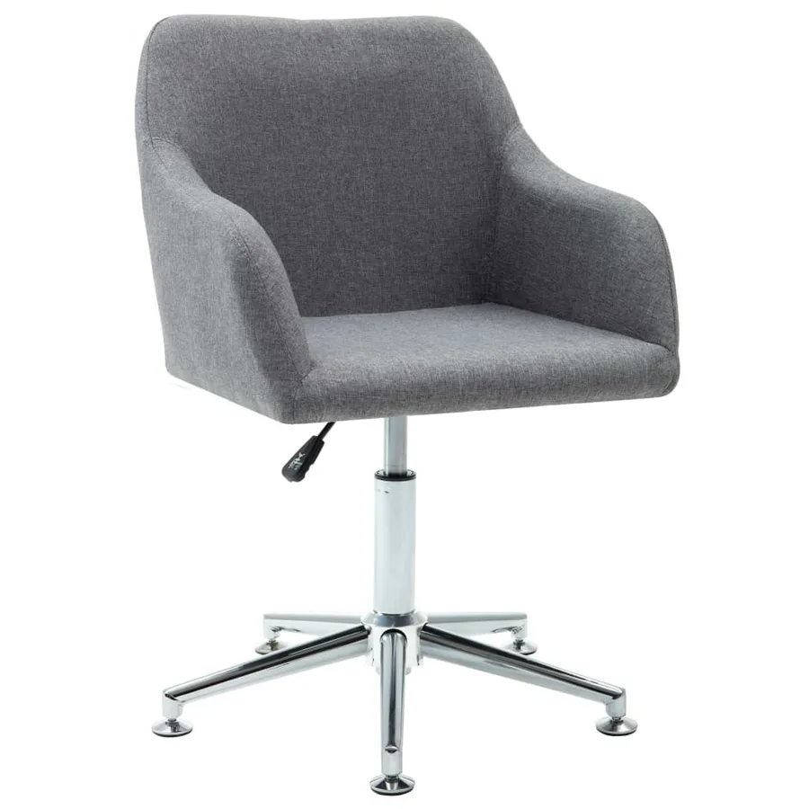 Chaises pivotantes à manger lot de 2 gris clair tissu - 3