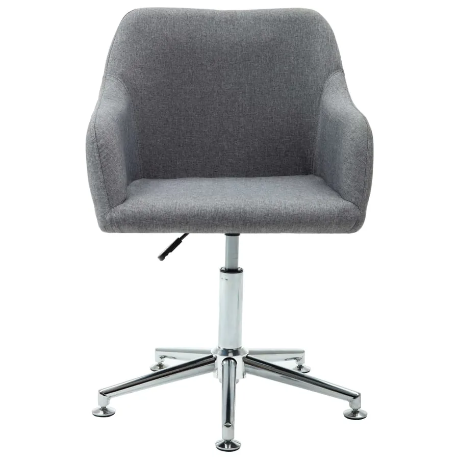 Chaises pivotantes à manger lot de 2 gris clair tissu - 4
