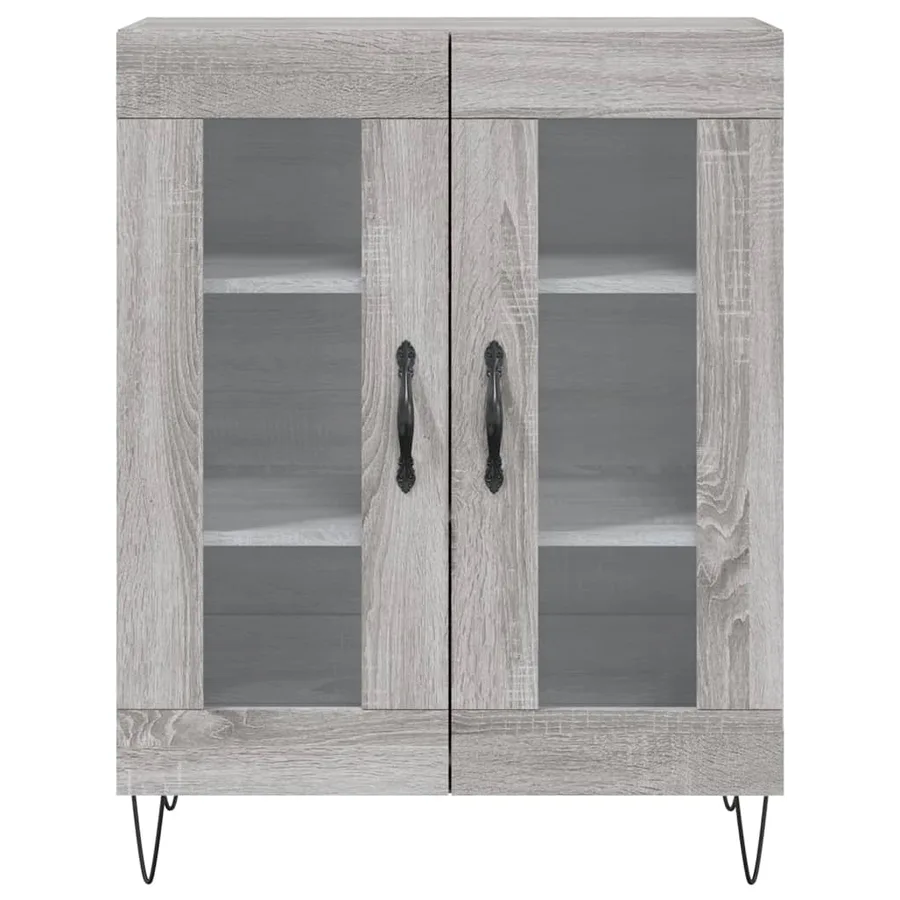 Buffet haut Sonoma gris 69,5x34x180 cm Bois d'ingénierie - 8