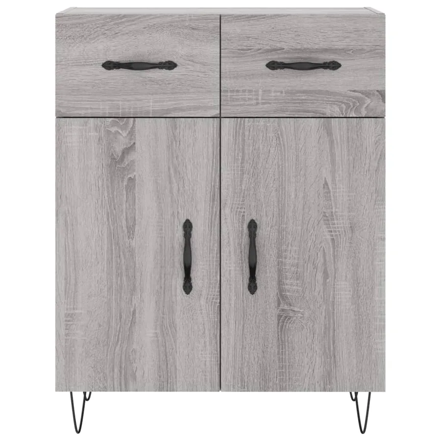Buffet haut Sonoma gris 69,5x34x180 cm Bois d'ingénierie - 8