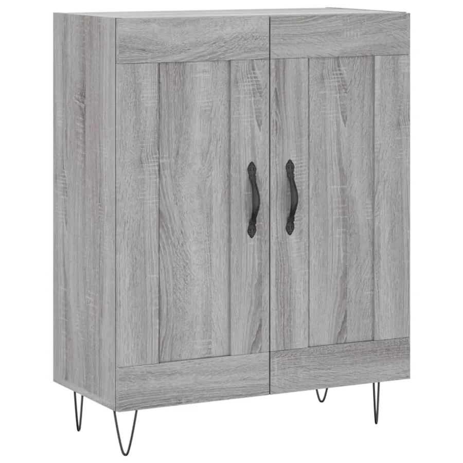 Buffet haut Sonoma gris 69,5x34x180 cm Bois d'ingénierie - 7
