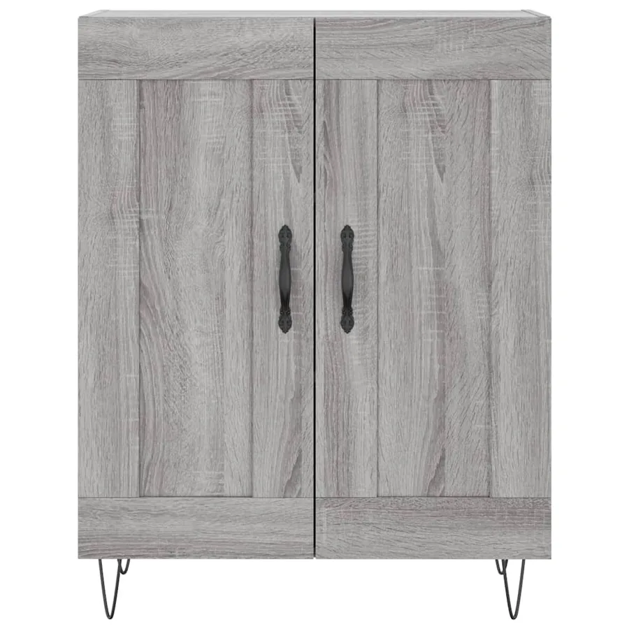 Buffet haut Sonoma gris 69,5x34x180 cm Bois d'ingénierie - 8