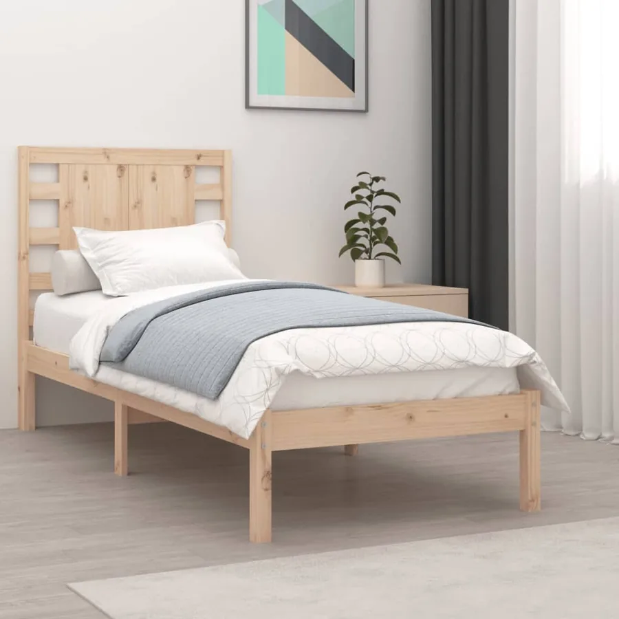 Cadre de lit sans matelas 90x200 cm bois de pin massif