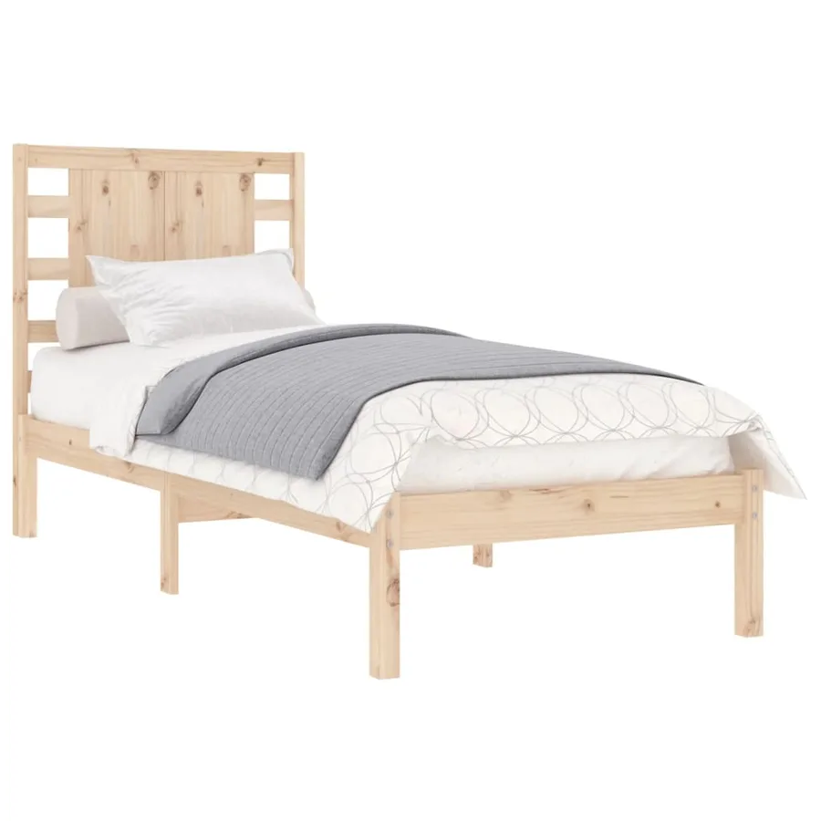 Cadre de lit sans matelas 90x200 cm bois de pin massif - 3