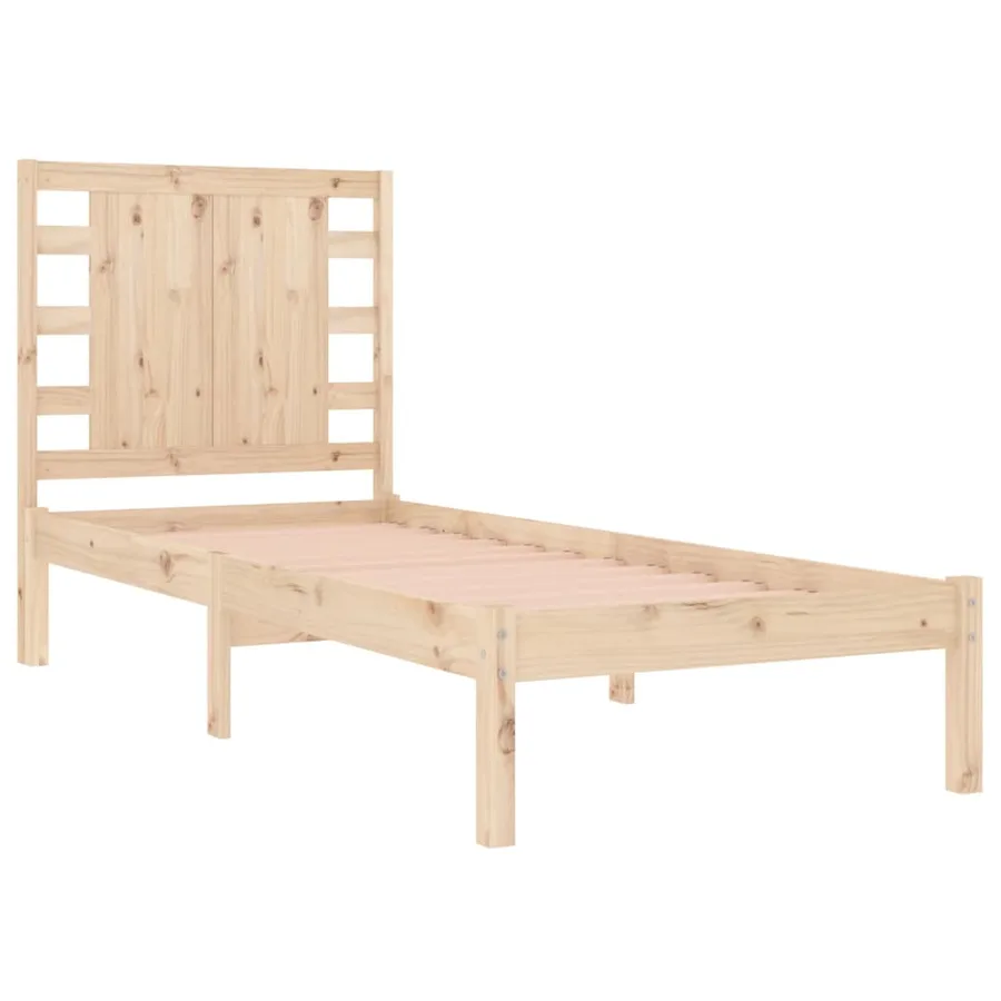Cadre de lit sans matelas 90x200 cm bois de pin massif - 4