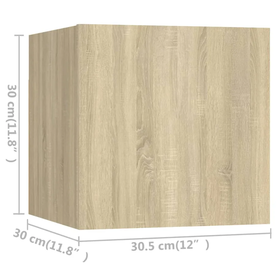 Ensemble de meubles TV 4 pcs Chêne sonoma Bois d'ingénierie - 6