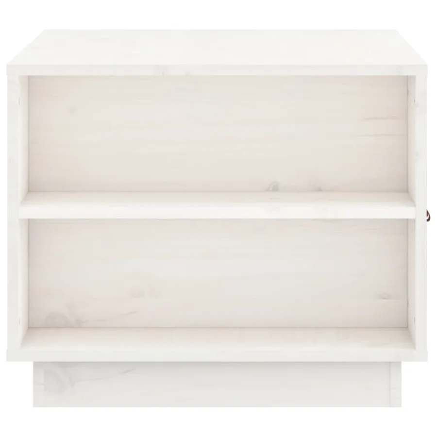 Table basse Blanc 100x50x41 cm Bois massif de pin - 8