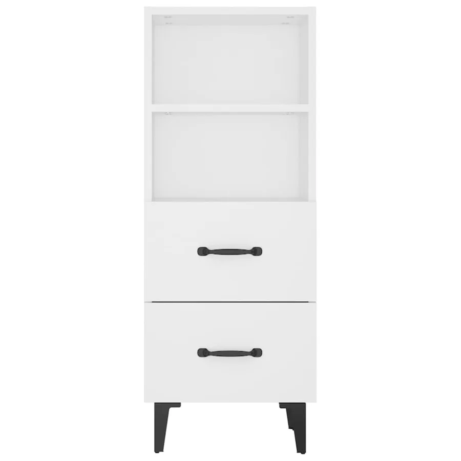 Buffet Blanc 34,5x34x90 cm Bois d'ingénierie - 6