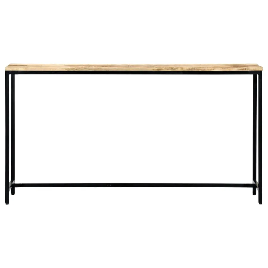 Table console 140 x 35 x 76 cm Bois de manguier massif brut - 2