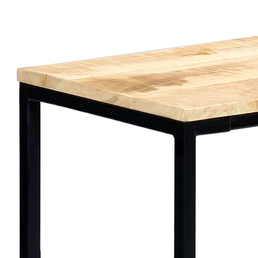 Table console 140 x 35 x 76 cm Bois de manguier massif brut - 3