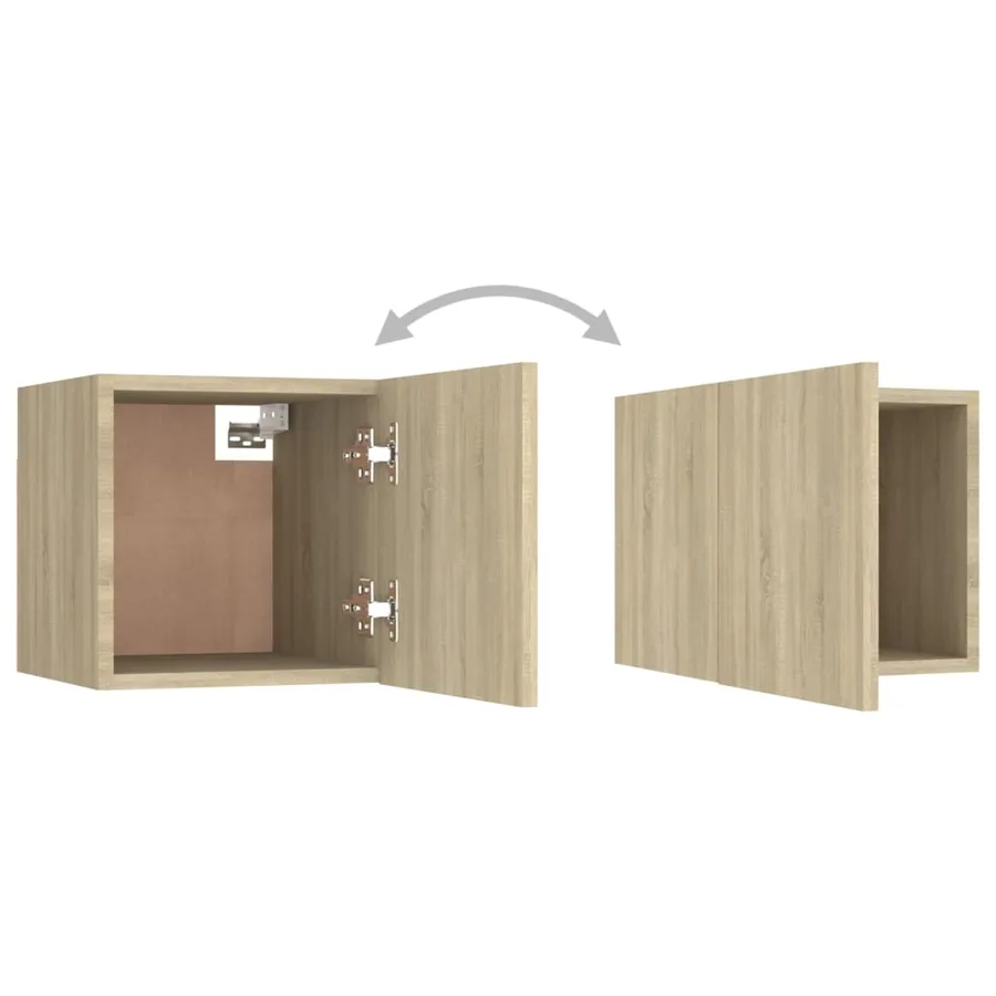 Ensemble de meubles TV 7 pcs Chêne sonoma Bois d'ingénierie - 9