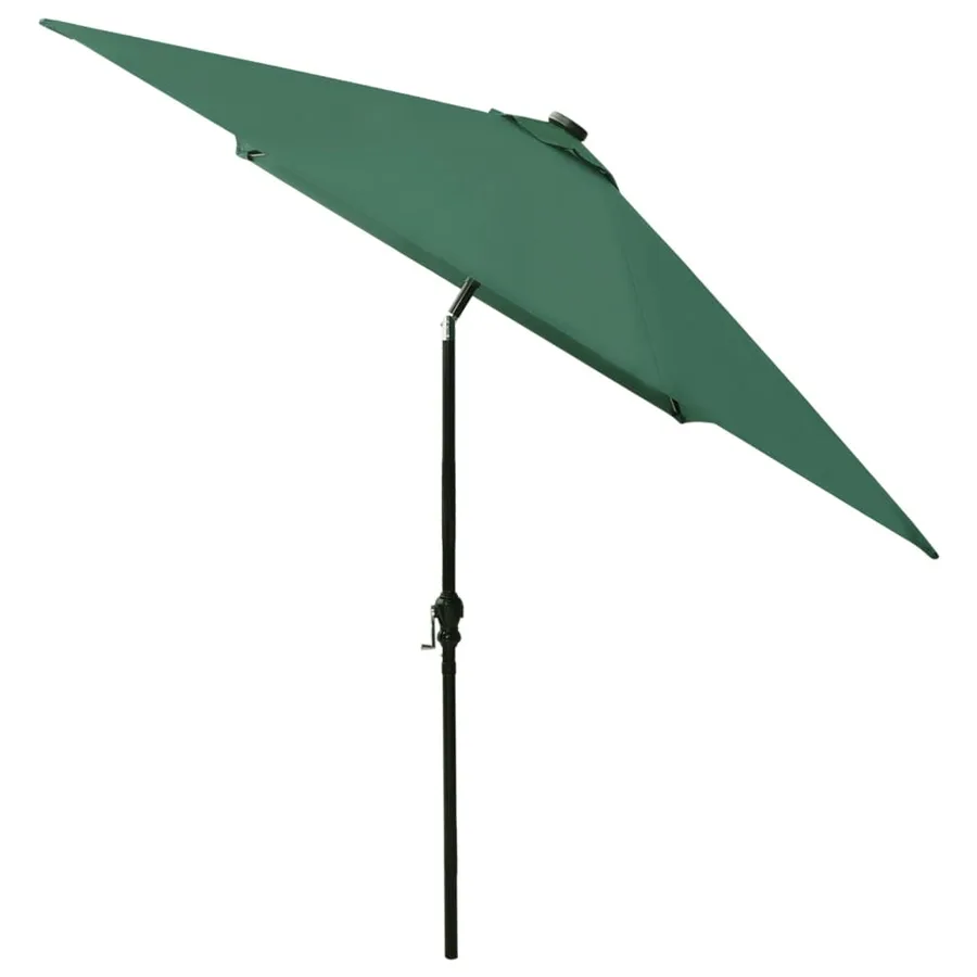 Parasol de jardin avec LED et mât en acier Vert 2x3 m - 5