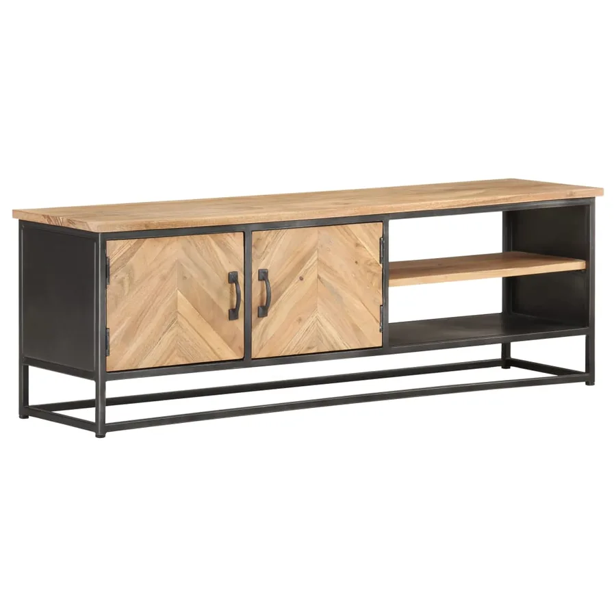 Meuble TV 120x30x40 cm Bois d'acacia massif - 10