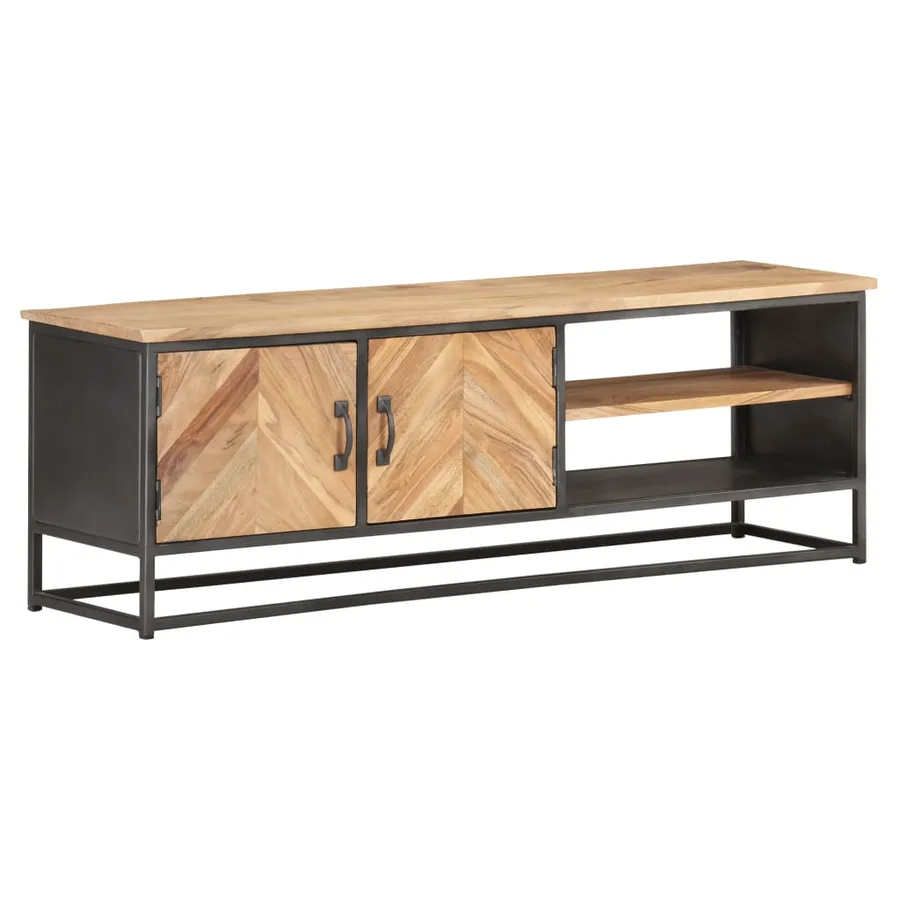 Meuble TV 120x30x40 cm Bois d'acacia massif - 11