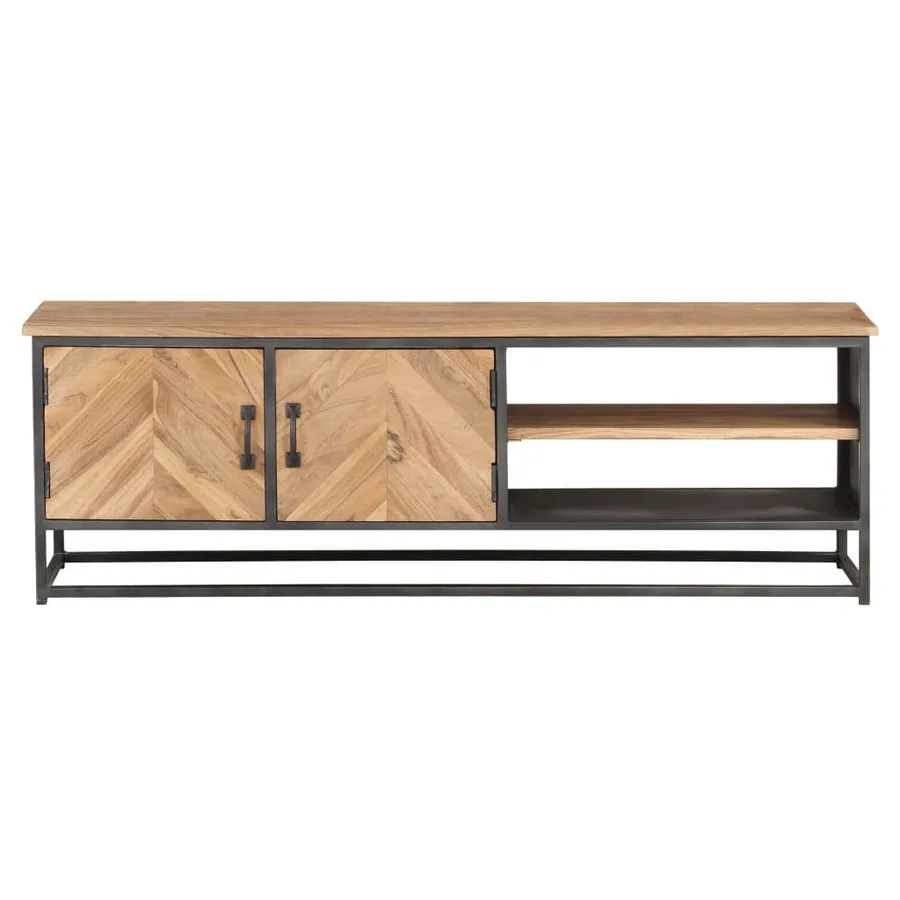 Meuble TV 120x30x40 cm Bois d'acacia massif - 2