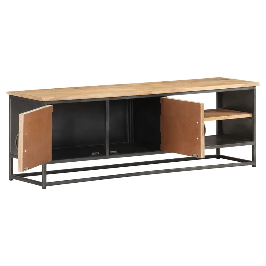 Meuble TV 120x30x40 cm Bois d'acacia massif - 3