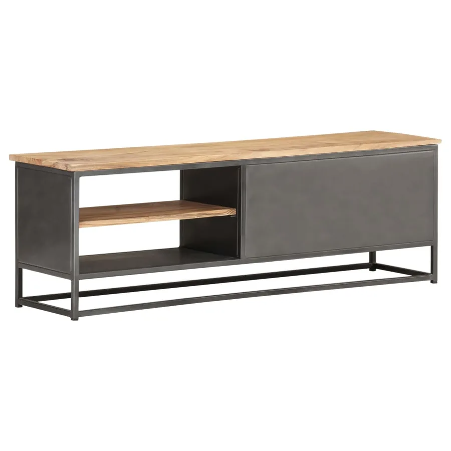 Meuble TV 120x30x40 cm Bois d'acacia massif - 4