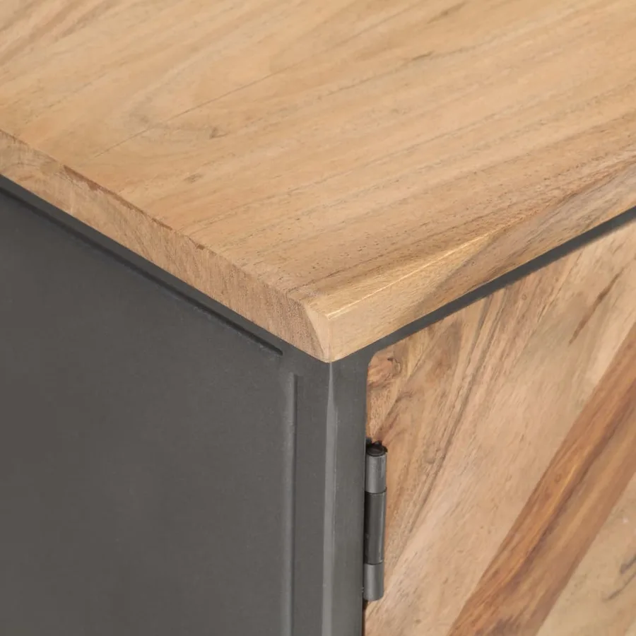 Meuble TV 120x30x40 cm Bois d'acacia massif - 5