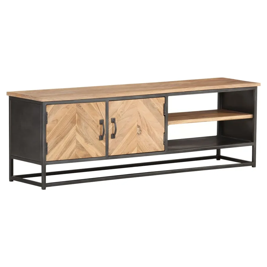 Meuble TV 120x30x40 cm Bois d'acacia massif - 9