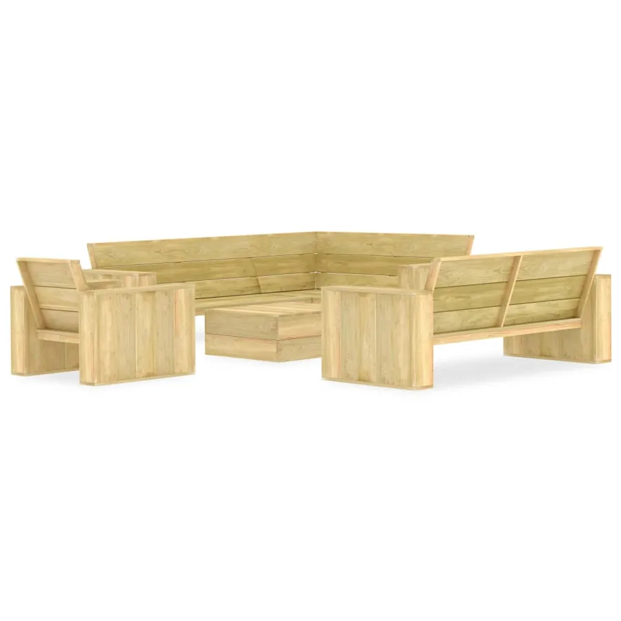 Salon de jardin 4 pcs Bois de pin imprégné