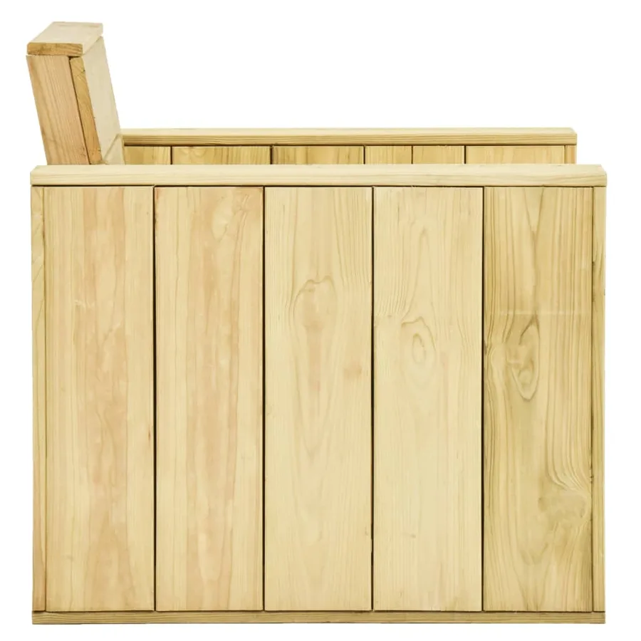 Salon de jardin 4 pcs Bois de pin imprégné - 10