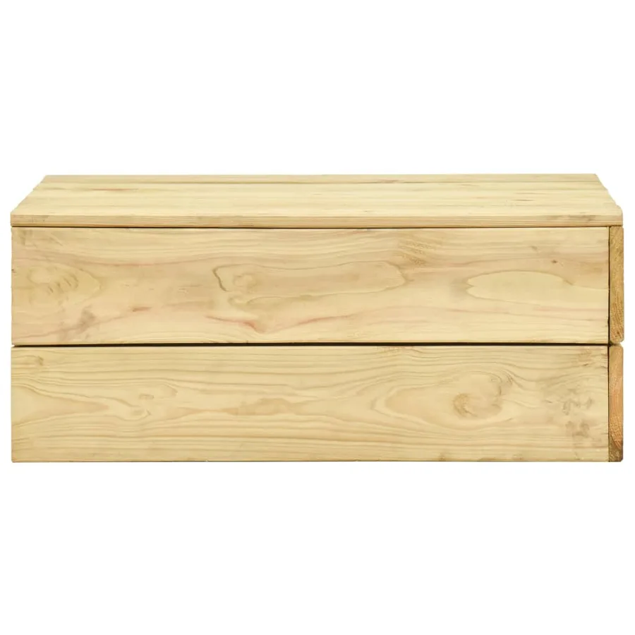Salon de jardin 4 pcs Bois de pin imprégné - 14