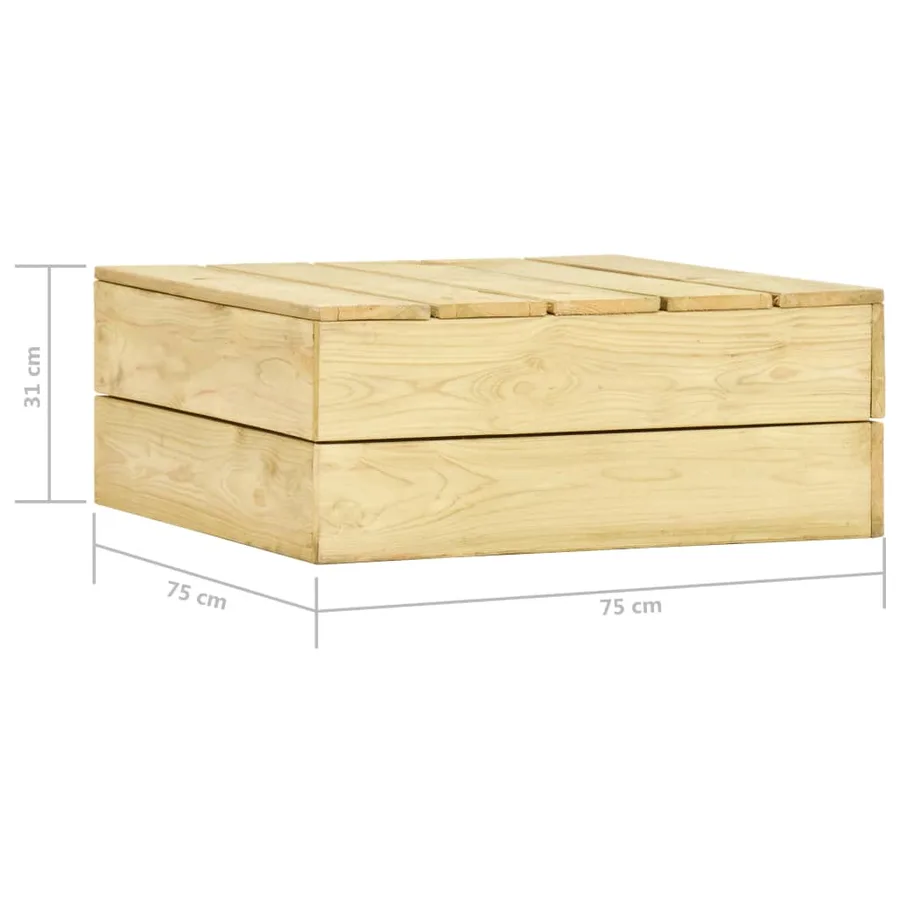 Salon de jardin 4 pcs Bois de pin imprégné - 20