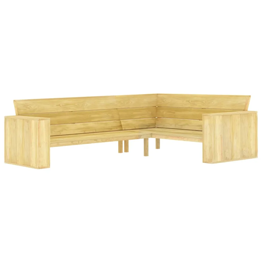 Salon de jardin 4 pcs Bois de pin imprégné - 3