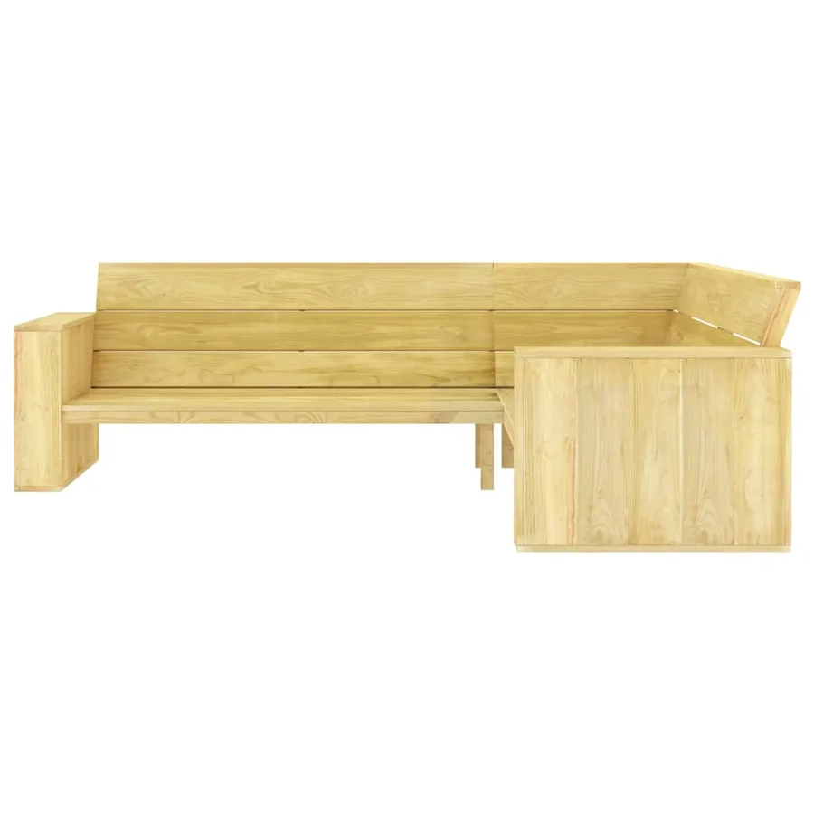 Salon de jardin 4 pcs Bois de pin imprégné - 4