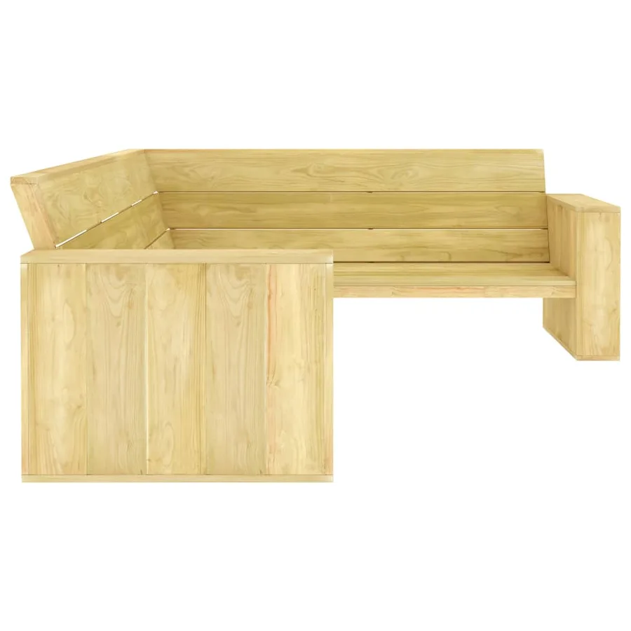 Salon de jardin 4 pcs Bois de pin imprégné - 5