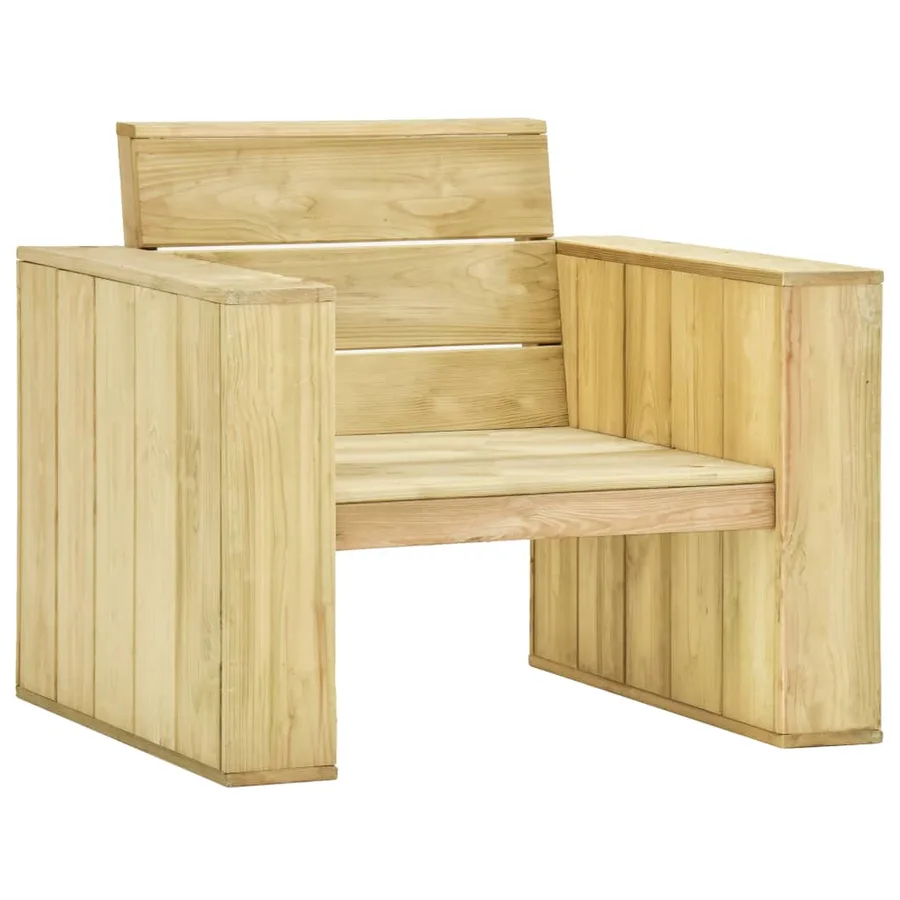 Salon de jardin 4 pcs Bois de pin imprégné - 9