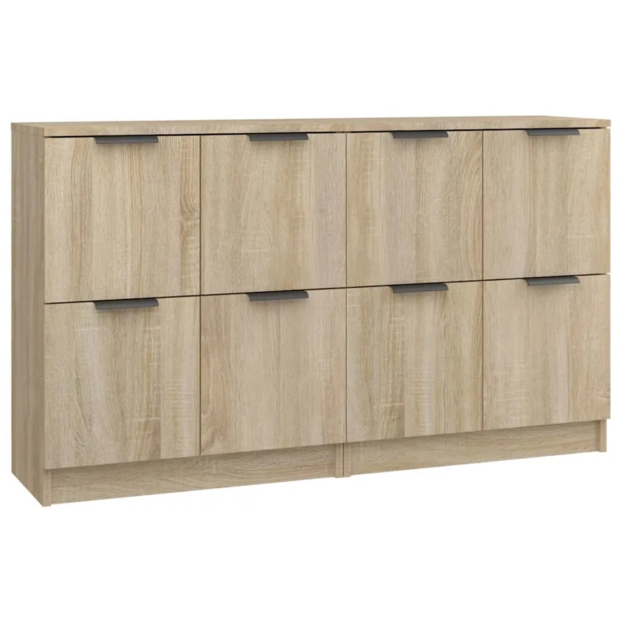 Buffets 2 pcs Chêne sonoma 60x30x70 cm Bois d'ingénierie - 2