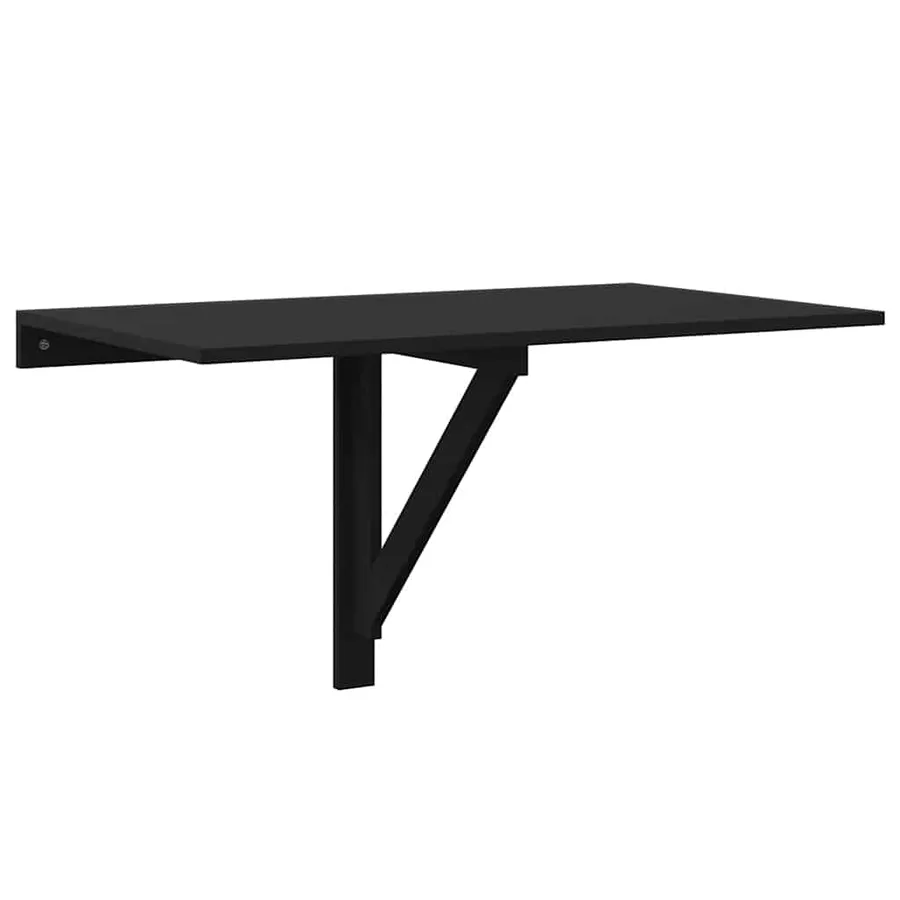 Table murale pliable Noir 100x60x56 cm Bois d'ingénierie - 2