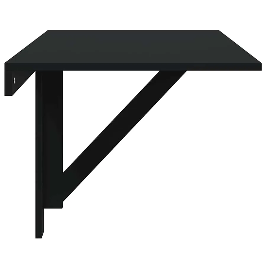 Table murale pliable Noir 100x60x56 cm Bois d'ingénierie - 6