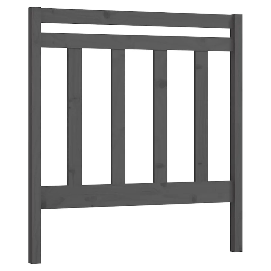 Tête de lit Gris 81x4x100 cm Bois massif de pin - 2