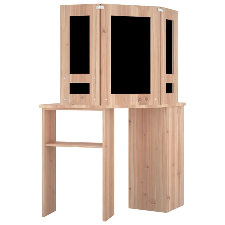 Coiffeuse d'angle avec LED Chêne 111x54x141,5 cm - 5