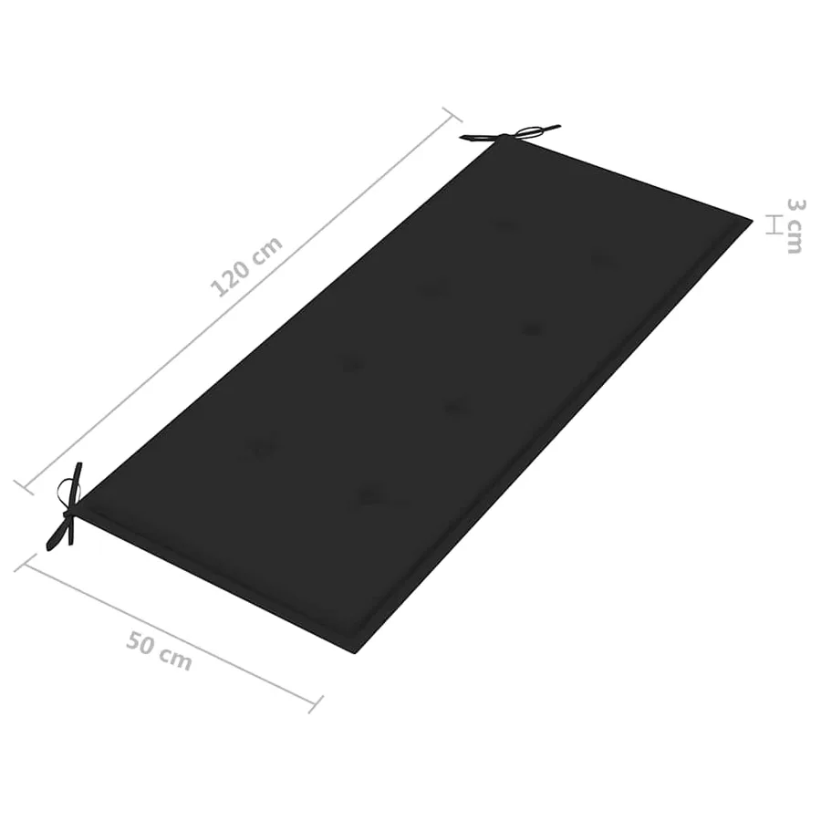 Banc de jardin 2 places avec coussin 120 cm Gris Eucalyptus - 9