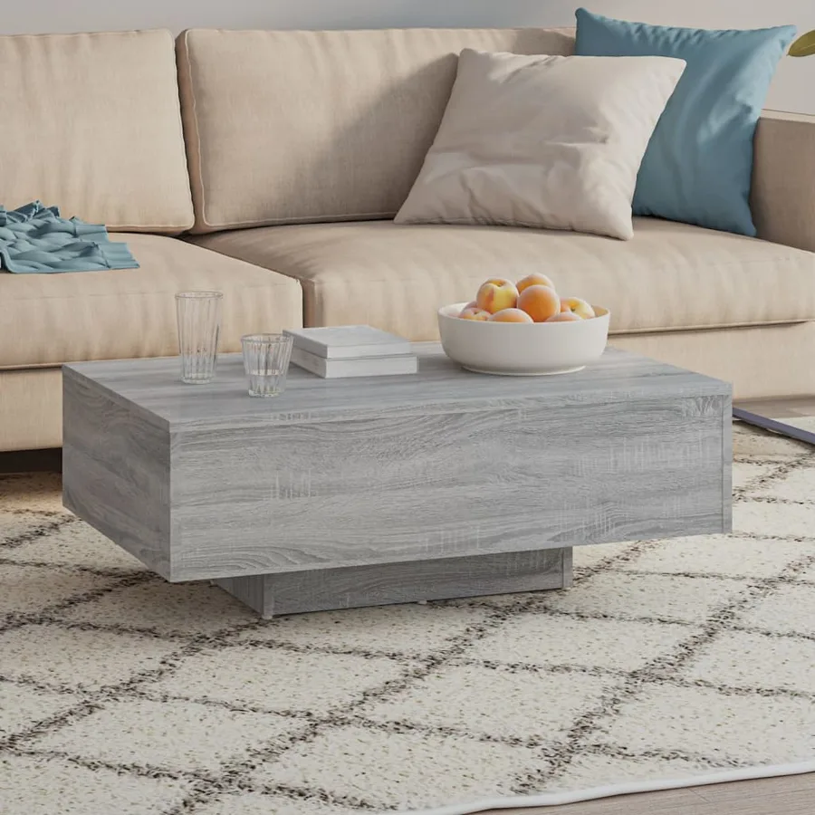 Table basse Sonoma gris 85x55x31 cm Bois d'ingénierie - 3